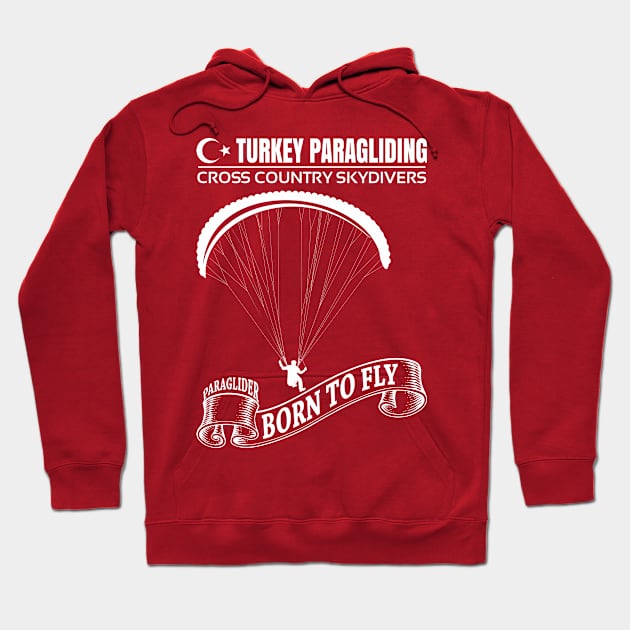 Paragliding | Turkey Skydivers 2021 | 2 Sided Hoodie by VISUALUV